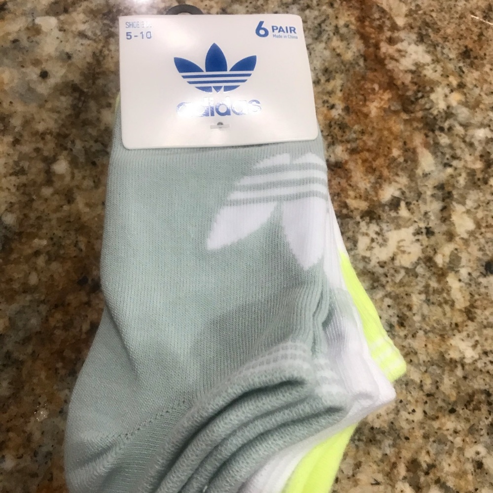 Adidas neon new no show socks size 5-10 women - Picture 3 of 8